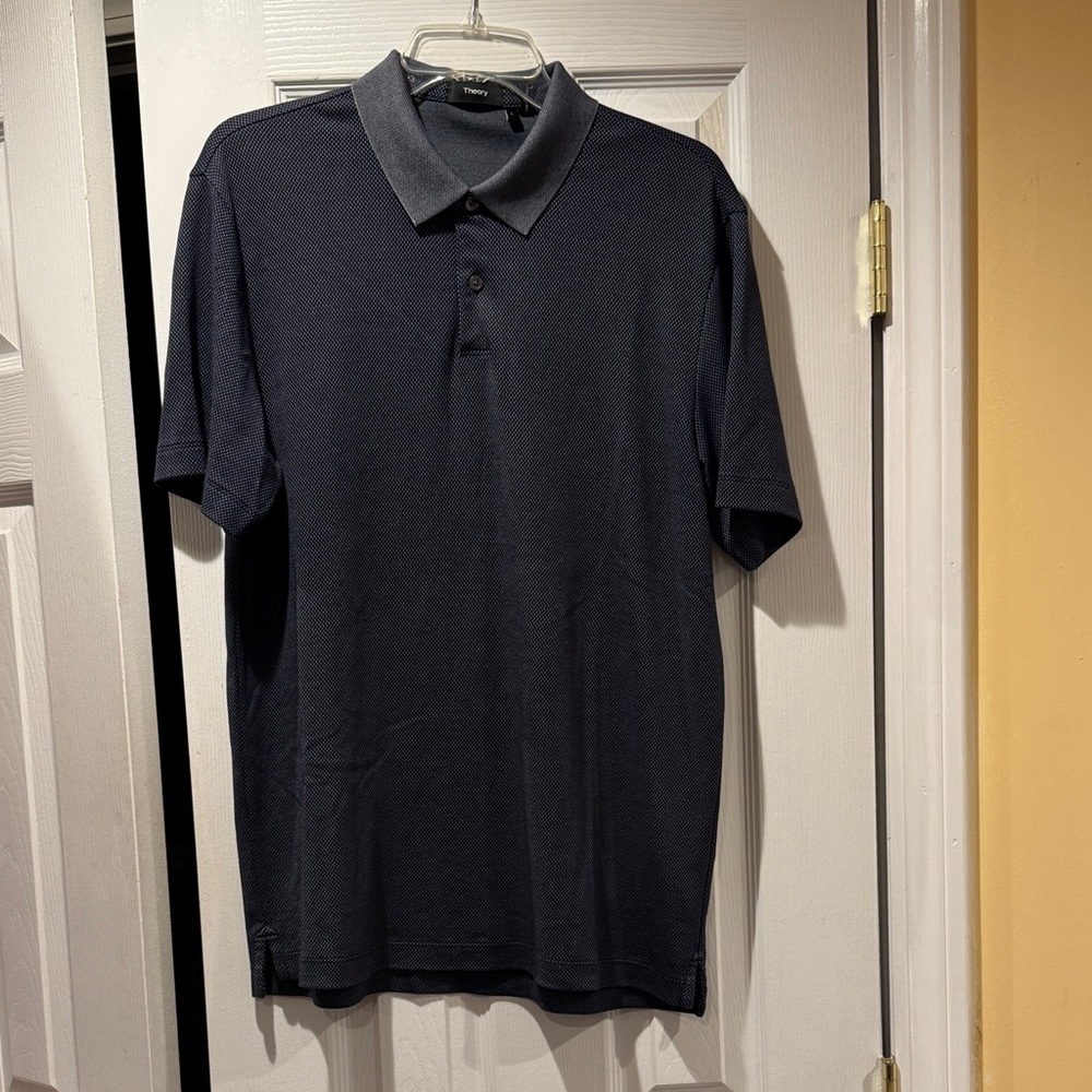 Theory Men's Dark Navy Short-Sleeve Polo
